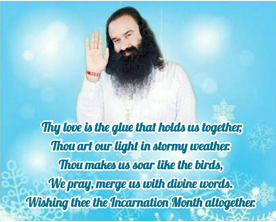 #7DaysToMSGBirthday 
Thy love is the glue that holds us together
Thou art our light in stormy weather.
Thou makes us soar like the birds,
We pray, merge us with divine words
Wishing thee the Incarnation month
Altogether.