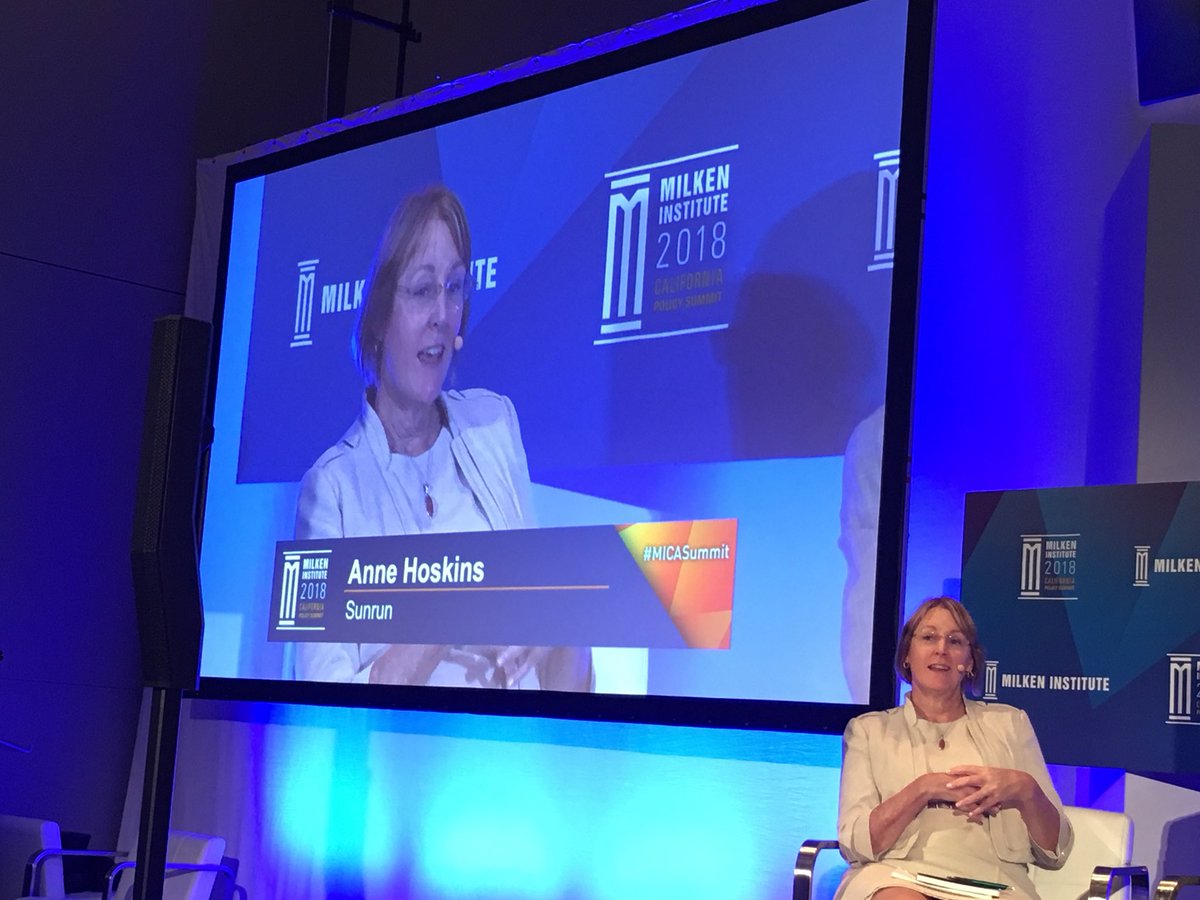 Sunrun's tweet photo. “We have over 189k customers because of foresight of good policy!” - Sunrun Chief Policy Officer @Aehoskins speaking at #MICASummit https://t.co/FuclyLdnD1