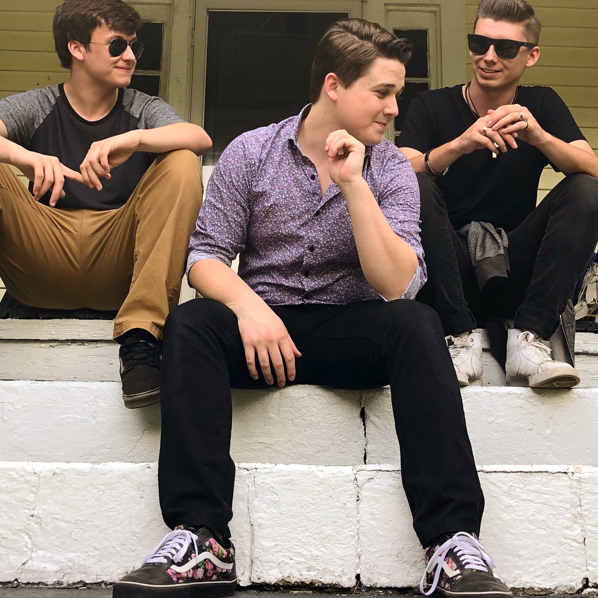 NTY_NotYet's tweet image. Super excited to start up our social media accounts and finally get the ball rolling. Show August 24th. Ep in December! #music #nty #band #rock                                       (Left to right) Jimmie, Sean, Dalton .