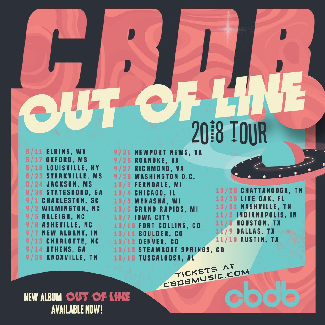 CBDBtweets's tweet photo. 🚨New Dates🚨 added to our ‘Out of Line’ Fall Tour!! Visit https://t.co/nDWTx4YImu for additional info &amp; tickets! 🛸 #cbdb #outoflinetour https://t.co/01JU1GoBck