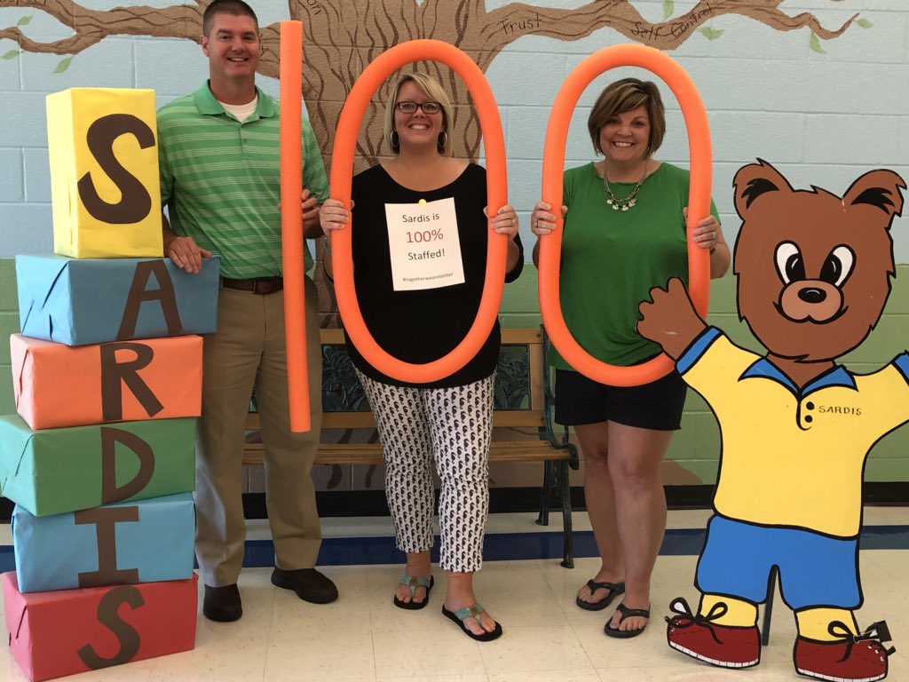 SardisESNC's tweet photo. We are 💯 % staffed. Yeah! #togetherwearebetter @barneslife @UCPS_NCJobs @UCPS_MonroeNC @AGHoulihan https://t.co/iirEa3xcxi