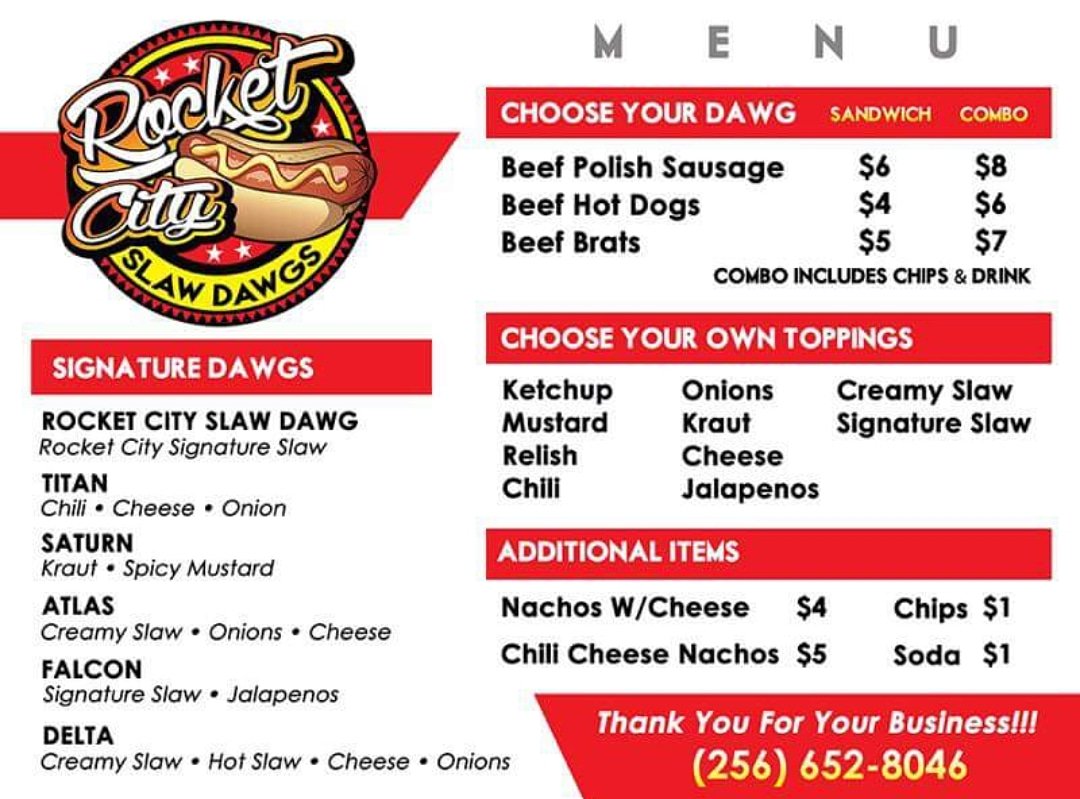 HSVNights's tweet photo. Make sure to share and like Rocket City Slaw Dawgs on Facebook https://t.co/yjX6QQt9E3 https://t.co/FwqjuBztm8