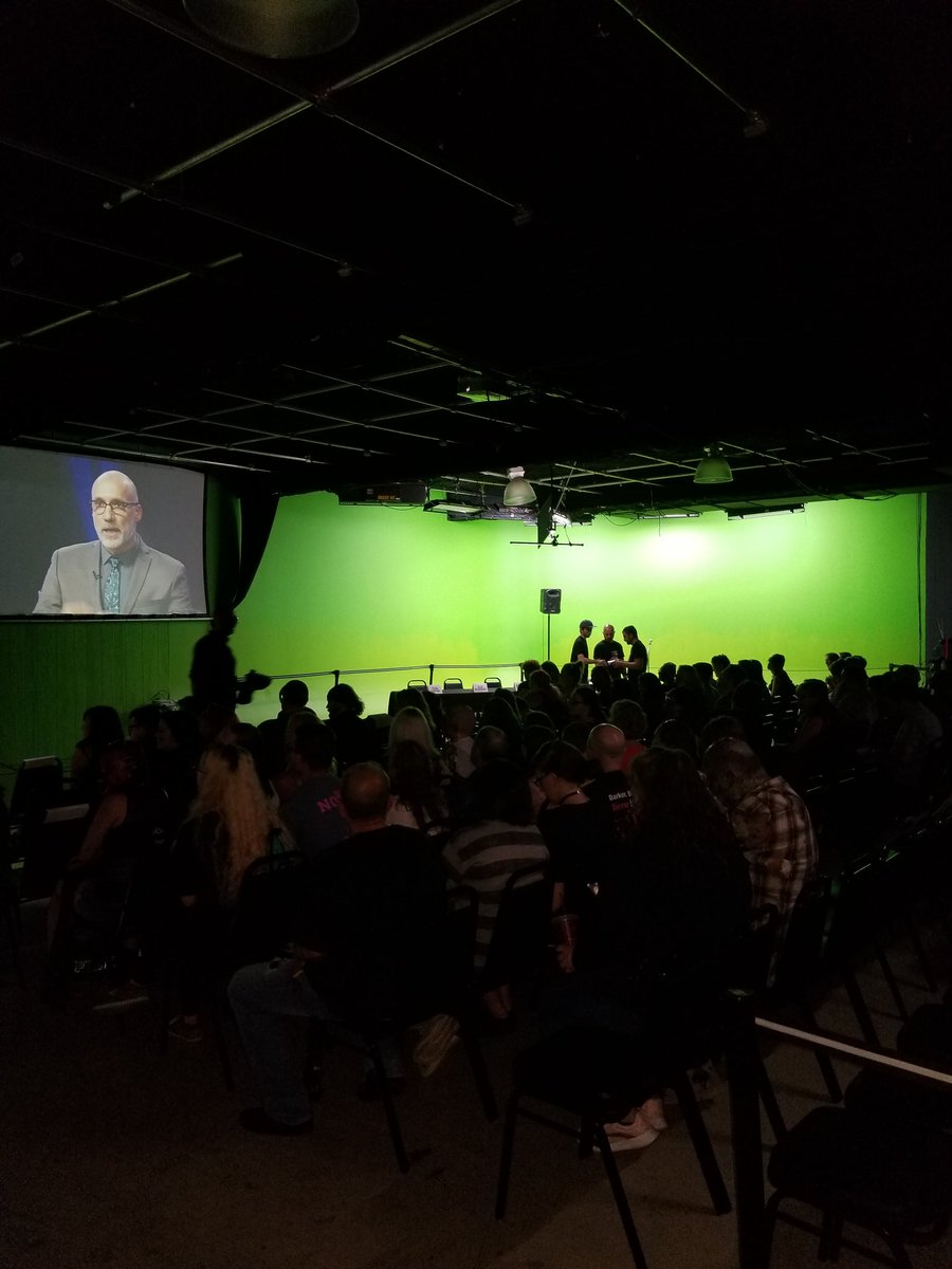 DouglasEdCenter's tweet photo. Starting to fill in the crowd here at our big FaceOff Finale Event! It's going to be an exciting night here at DEC!!! #DECLife #savinischool #sfx #SFXmakeup #ThisIsMyFilmSchool #romeroprogram #zombies https://t.co/iwfoID0YAc