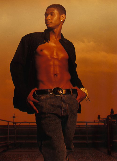 The abs - Usher came second to only D'Angelo in terms of how famous he was for his toned torso.