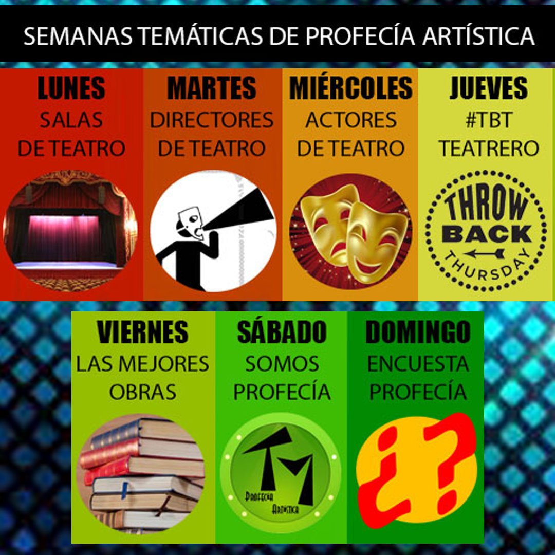 Profeciartistic's tweet photo. Síguenos y entérate de toda nuestra programación semanal #HaciendoCultura #SomosProfecia https://t.co/eunyXgyPU9