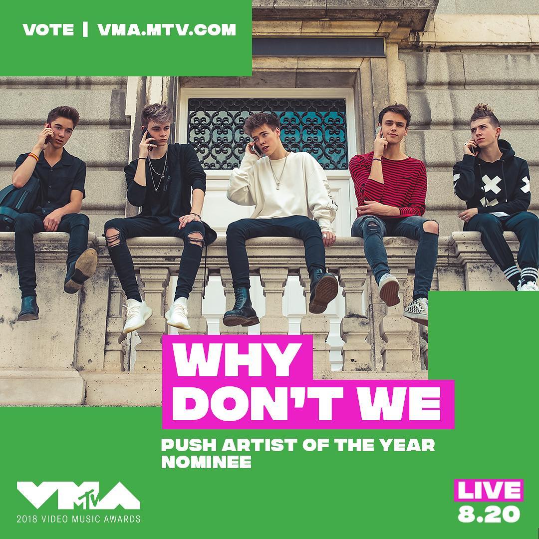 OffcWDWVotes's tweet photo. LET'S VOTE FOR OUR BOYS. THEY DESERVE THESE AWARDS.

VMA's: https://t.co/jxKicc85Rm

MMVA's: https://t.co/zDeX4srinG

#MMVAs #iHeartRadioMMVAs #FFNewWhyDontWe https://t.co/RDeEULEXP3