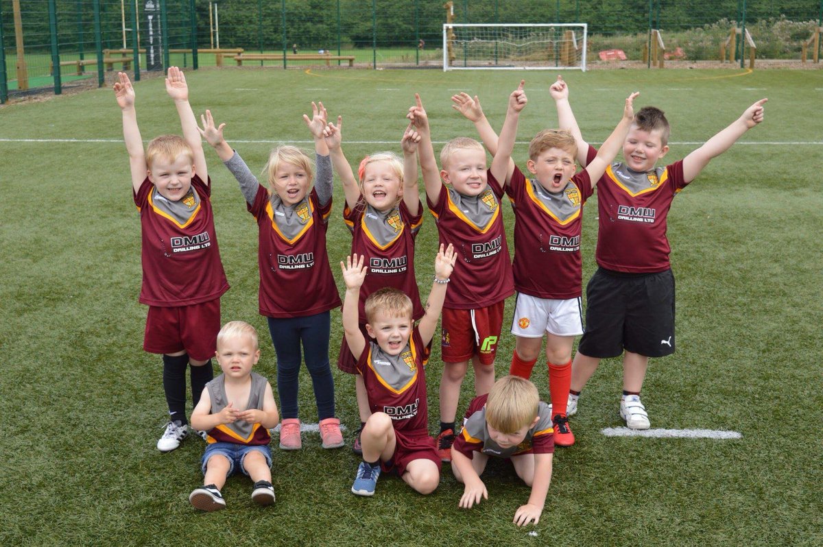 StJudesOfficial's tweet photo. Some of our little Ruggas and their new kits, big thank you to DMW Drilling Ltd and @TitanSteelPrjct for their kind sponsorship.

#ruggasrule #upthejudes #futurestars https://t.co/o7T2UOUfuv