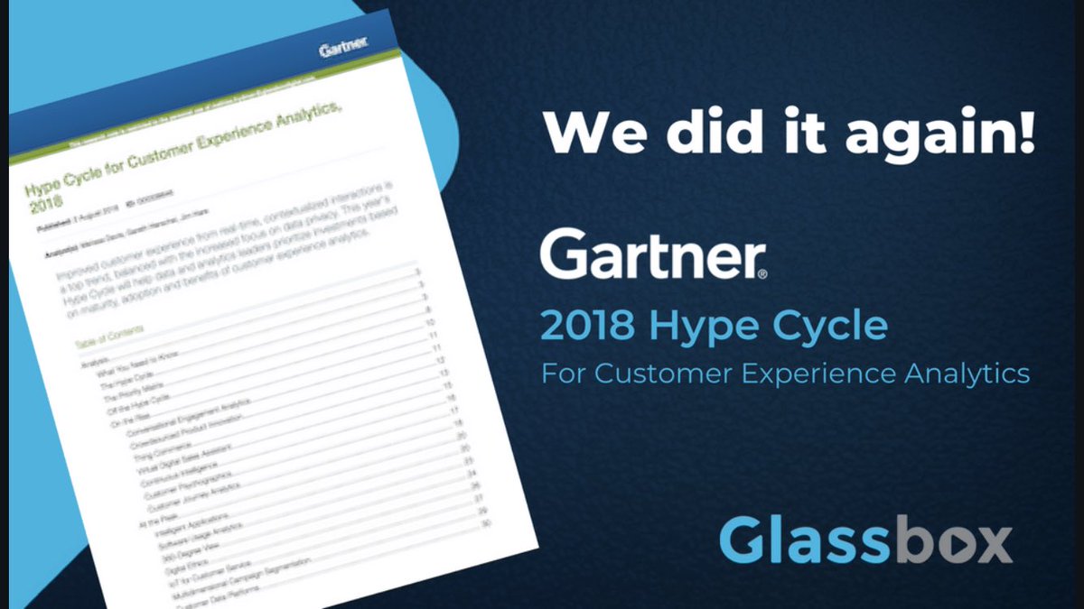 Boom, we did it again! We're in the #Gartner 2018 Hype Cycle for #CX #Analytics bit.ly/2M0oOZL