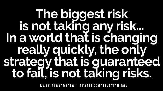 Never be afraid to take a risk in order to give yourself a better life. buff.ly/2xYWko3