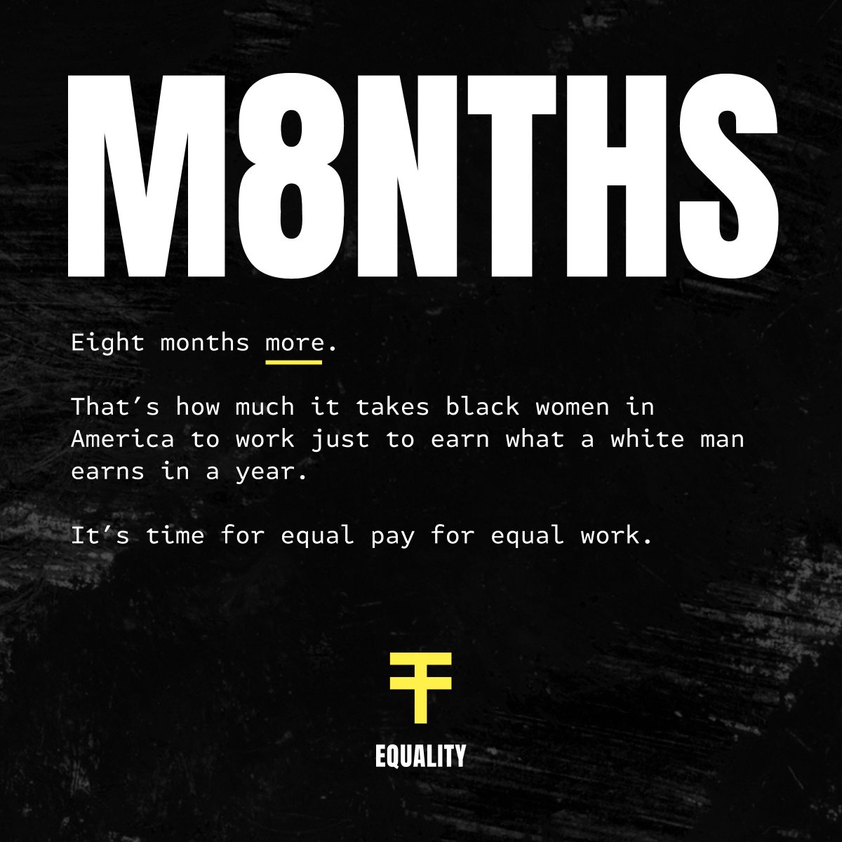 equality_symbol's tweet photo. It’s time to close the gap. #BlackWomensEqualPayDay https://t.co/EyAEcD9vzN