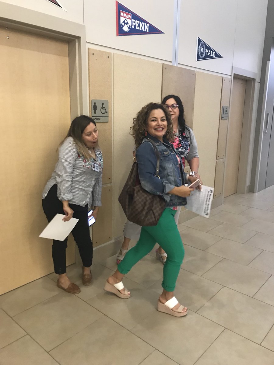 garrettgators1's tweet photo. New teachers and their mentors participating in “Selfie Scavenger Hunt”.  #garrett18-19 https://t.co/9KMRTqCH3c