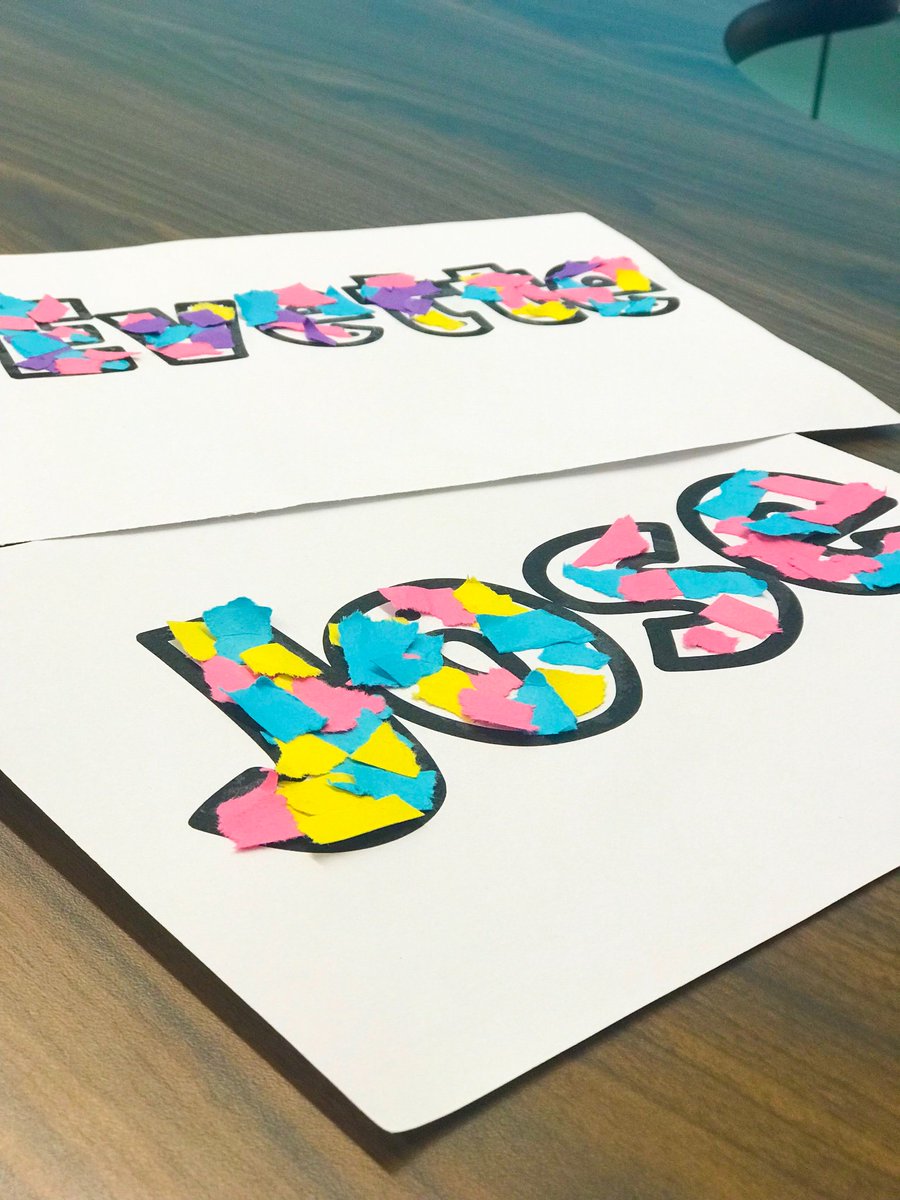 mrshernandez90's tweet image. I love all the colors😍 #kinderbridge #namepractice #teambcsd #finemotorskills
