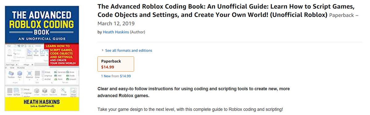 Roblox Scripting Book How To Buy Robux Using Load 2019 - how to code lua script roblox book