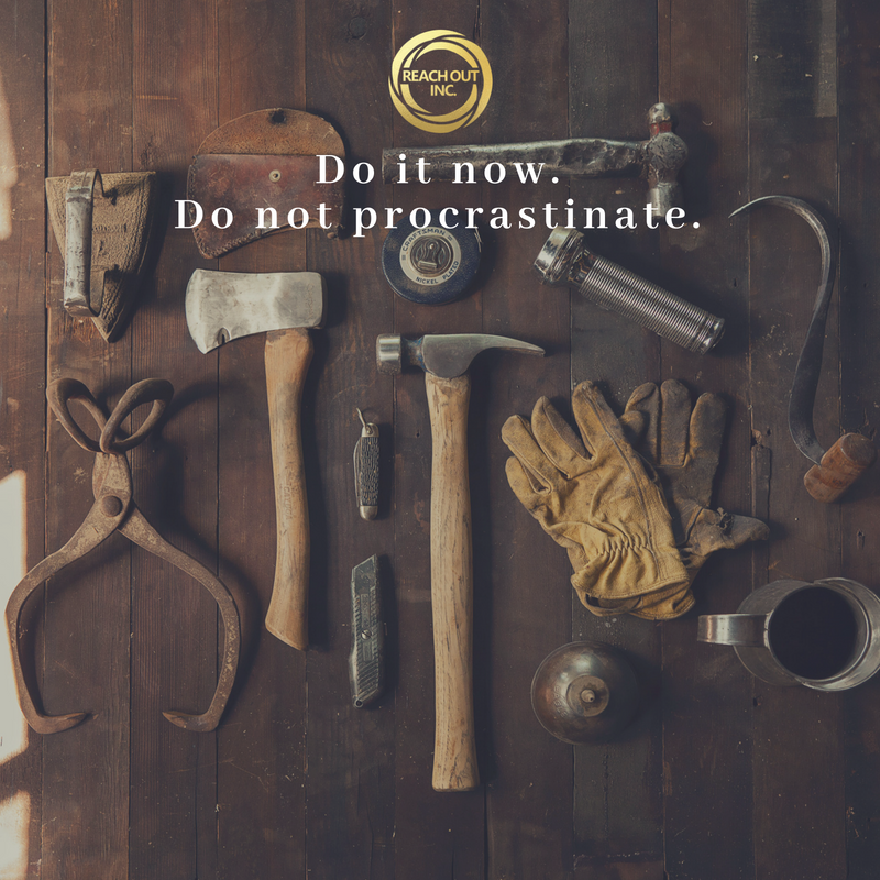 Reach_Out_Inc's tweet photo. Procrastination is never an asset. If you can do it, do it now. Better to fail today, than tomorrow.
#ReachOutPh #procrastination https://t.co/a8K6evKmGm