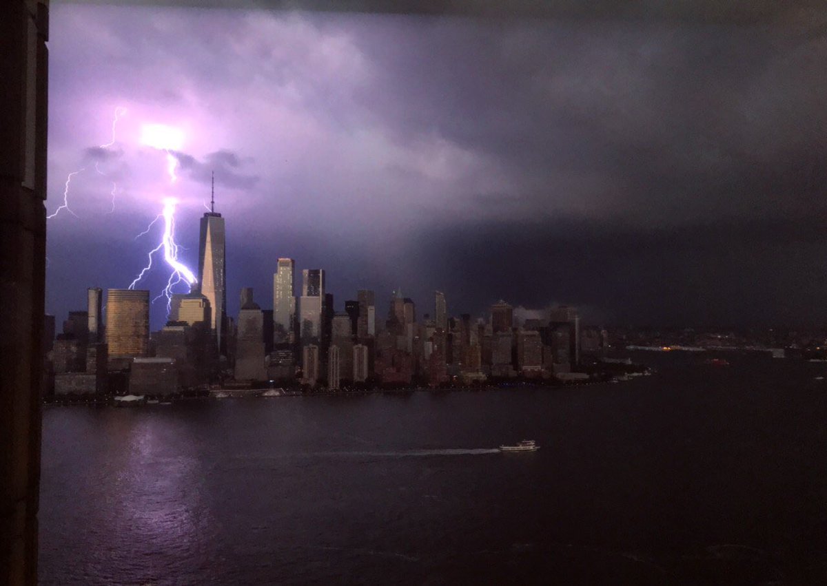 j_rupe's tweet photo. The power of nature over NYC tonight!  Stay safe friends!  @NBCNewYork @Cimino4NY #naturesbeauty #nofilter https://t.co/7tjQwRa7sC