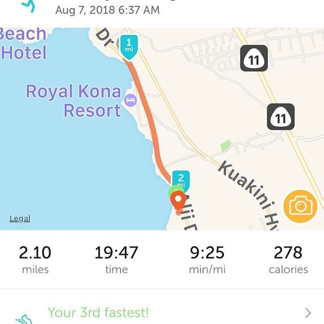 JulieZiemelis's tweet photo. Knowing how many people wish they could run this route, too! Hit a good time for me and enjoyed running and breathing on a vogless morning in Kona! Yea for clear skies! #RunningInKona #AliiLife #kailuakona #GetOutside #FitOver50 #DestinationRuns https://t.co/8YYGUjRfeG https://t.co/XaMlXX2MY2