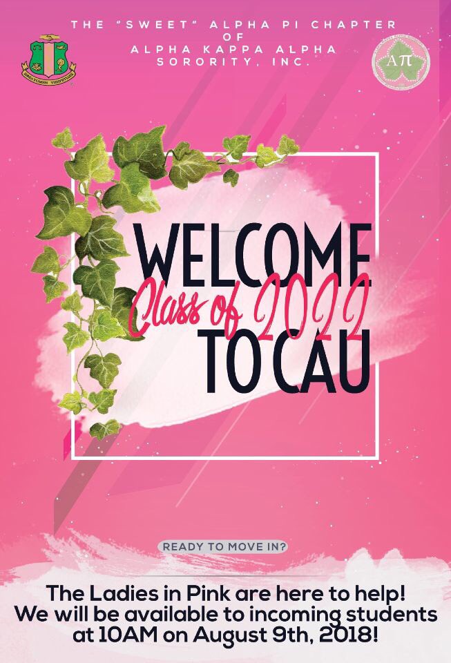 xMercedesPaetn's tweet image. If you need an extra hand during move-in, please find any of the ladies in pink &amp;amp; green and we will be more than happy to assist you! See you soon! 💗💚✨ #SWEETAlphaPi #CAU #CAU22
