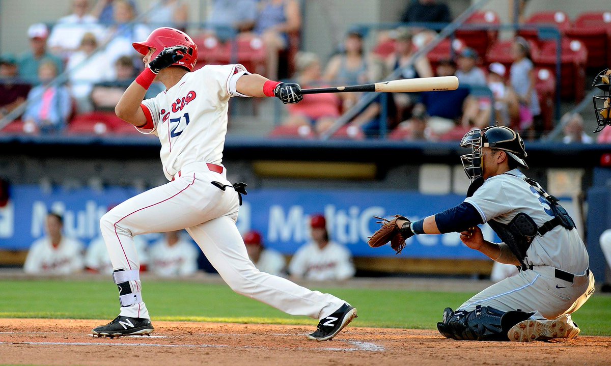 spokaneindians's tweet photo. The NWL vs. PBL All-Star Game is underway with Spokane's own Diosbel Arias leading off with a single for the NWL! #GoSpo #GoNWL https://t.co/19hg2YlwnZ