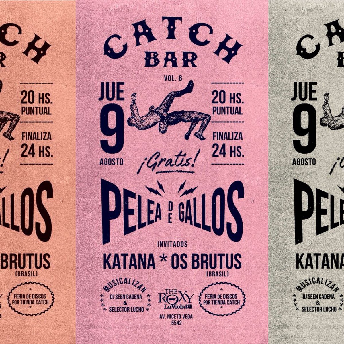 peleadgallos's tweet photo. El Jueves tocamos #gratis en el Roxy!! #tocapelea #catchbar #peleadegallos #katana #osbrutus #djseencadena #selectorlucho π https://t.co/TeLbwx9qRz