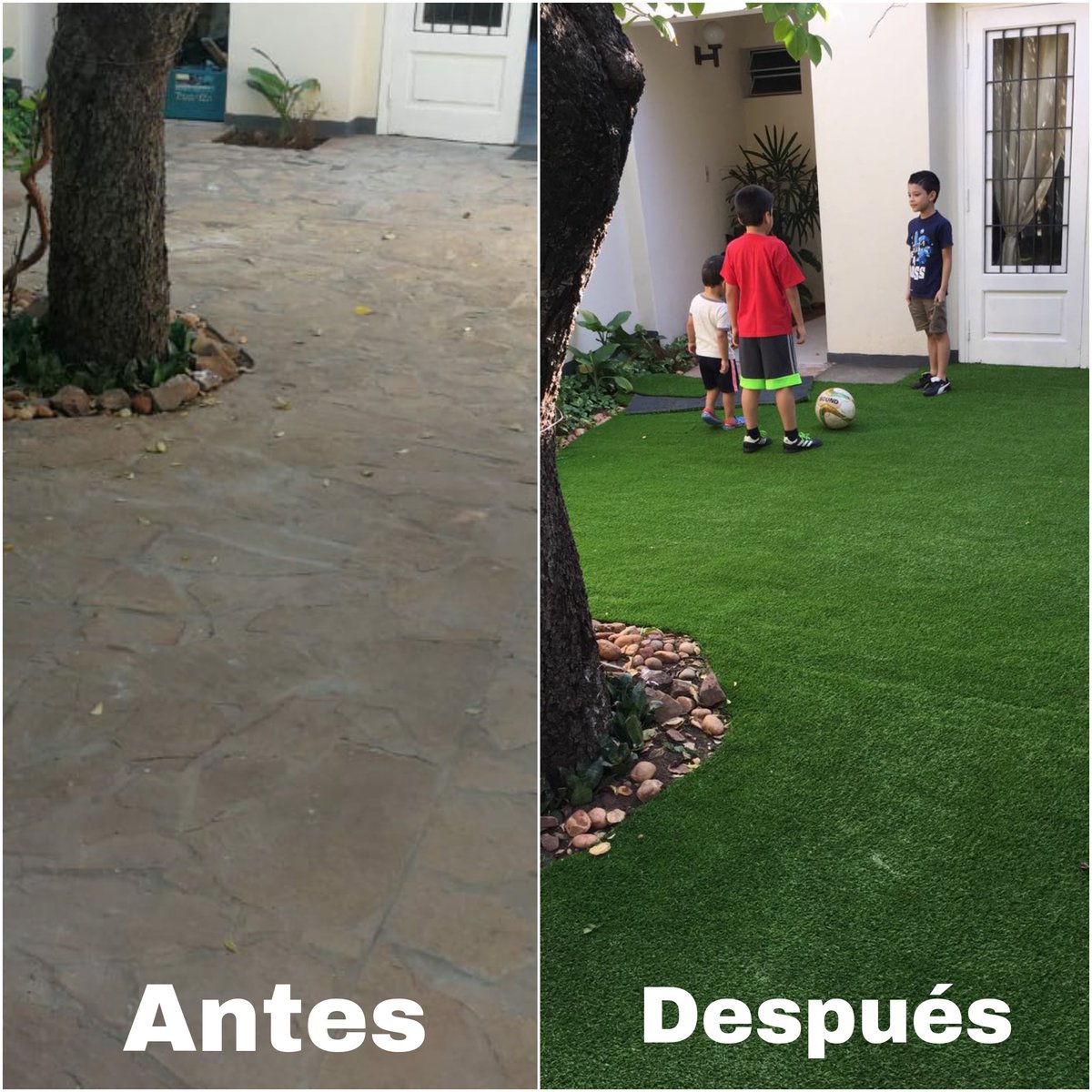 grama10py's tweet photo. Trabajo terminado y clientes contentos! 🏃⚽

Instalación de Pasto Sintético en su hogar con un servicio profesional. #Grama10 
📞 0972 625 523 https://t.co/K0Y1lCpaMp