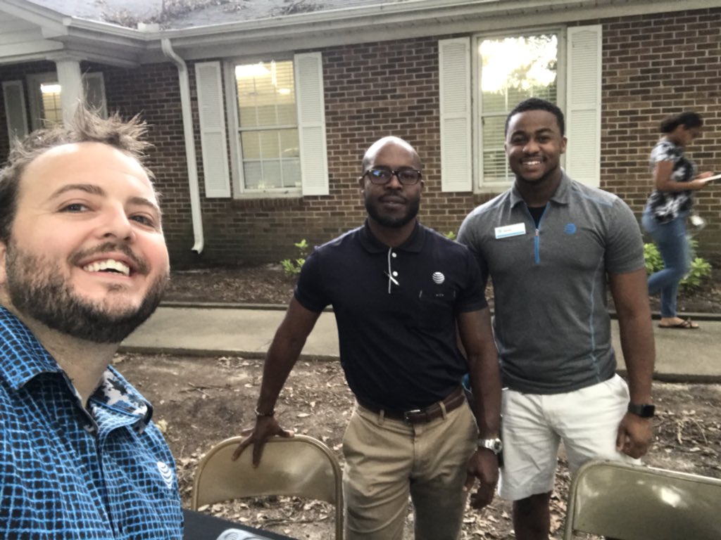 gsc_ops's tweet photo. Amazing night with our First Responders Night Out! @marvymoore @NitaraMurray @ATTCherrydale @WoodruffRdTeam @scottgrimsley38 @ConorJohns @eniggemann @ATT_BrandonJ @gsc_cbg #spreadtheword #FirstNetRocks! #NationalNightOut #Firstnet https://t.co/Wb2ltQXnVs