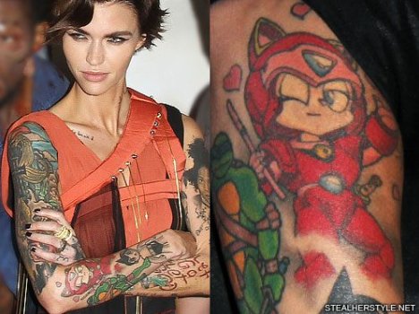 みやーんzz ルビー ローズ姉さんはキャッ党忍伝てやんでえのタトゥーを腕に入れているので超信頼しています 江戸ロポリスはミステリー