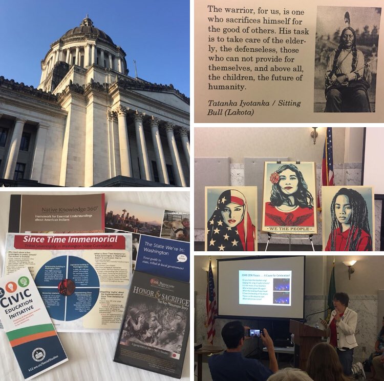taryntheteacher's tweet photo. Inspiring day of #PD with @Mr_Lee_History at the @waOSPI Social Studies Civic Education Conference! Loved learning about the #SinceTimeImmemorial Tribal Sovereignty and #NativeKnowledge360 curricula. Excited to share with BHS staff & students! #TeacherSummer https://t.co/rIcpNKlt1v