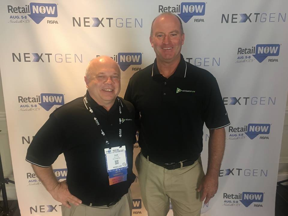 AccountsFlow's tweet image. Rockin the RetailNow show with AccountsFlow! Thanks @RSPA as the immediate engagement by so many POS vendors who saw the value add in our solution and want to partner has definitely exceeded our expectations. #RetailNOW #POS #PointofSale #retailnowrocks accountsflow.com/restaurants-po…