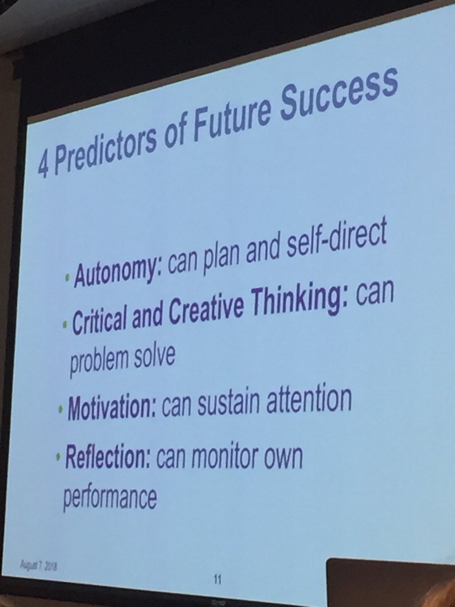 Four predictors of future success.  #TrinityLearns