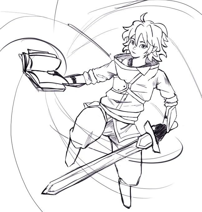 One of the sketches I did to the last #Merric commission. I really liked that one... maybe I will finish it... or not idk
#FireEmblem #Fanart 