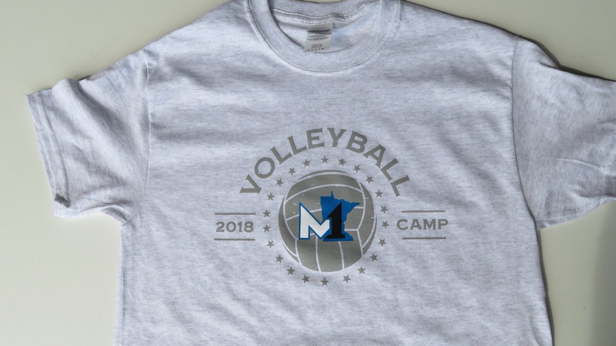 BrownBoxTees's tweet image. Just another #TshirtTuesday comin’ at ya! This weeks t-shirt was made for the summer volleyball campers at M1 Volleyball 🏐 We know you rocked those shirts campers 💙 Stay tuned for another t-shirt reveal next week!