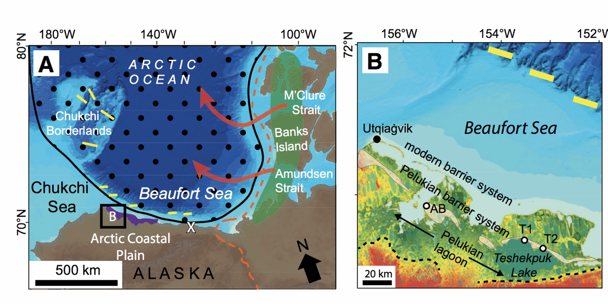 LM_Farquharson's tweet photo. Our new Geology paper uses OSL dates from raised beach deposits to reconstruct Arctic Ocean glaciation @UAFGI: 
Alaskan marine transgressions record out-of-phase Arctic Ocean glaciation during the last interglacial https://t.co/3oUoMTw806 … https://t.co/8s4XFr827x
