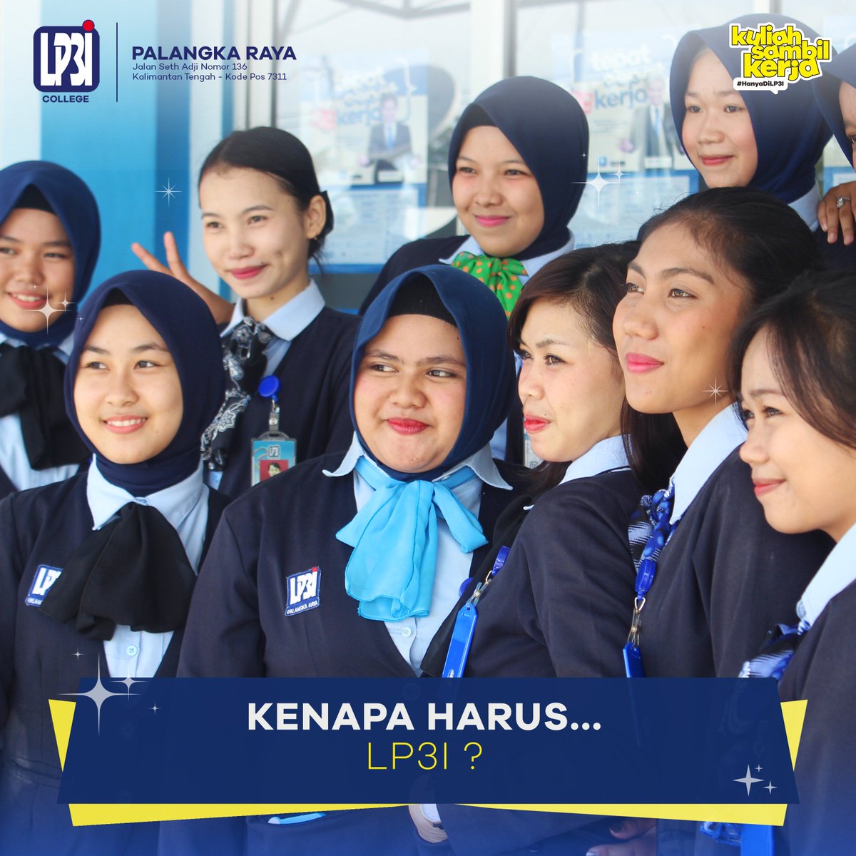 Pendaftaran LP3I sudah mendekati waktu penutupan loh, untuk kamu yang masih belum menentukan pilihan, ini saatnya sebelum terlambat

#LP3IPalangkaraya 
#LP3ITepat_Cepatkerja 
#Periode2018_2019 
#KitaPastiBisa