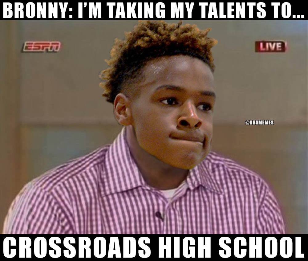 bronny james twitter