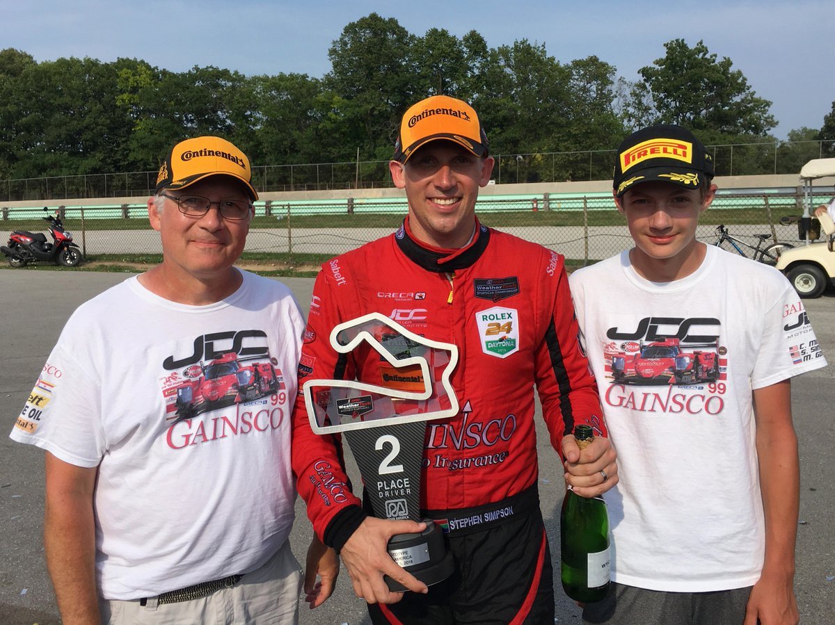 Sebring_12Fan's tweet photo. Nick and I with @stephensimpson1 after the #IMSA #WeatherTechChampionship #CTRRS @RoadAmerica where the @JDCMotorSports @99Red_Dragon finished in a fine second place overall. The team was so nice to us all weekend - great people! https://t.co/FRtHU5EdMT