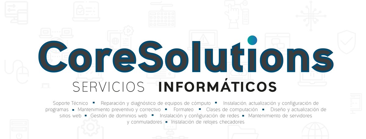 CoreSolutions3's tweet image. CoreSolutions ofrece sus servicios en informática.

Para mayor informes comunícate con nosotros al teléfono: 55 7736 4161  
o envíanos un correo a servicios@coresolutions.com.mx dónde con gusto atenderemos tus dudas.

Río Lerma 122, Colinas del Lago. Cuautitlán Izcalli CP 54744.