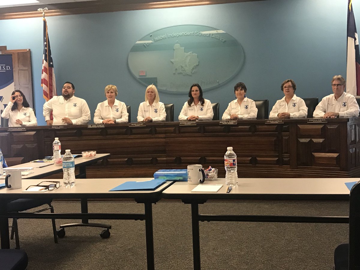 Point Isabel ISD Board of Trustees and Superintendent Dr. Lisa Garcia ready for SB1566 Evaluating and Improving Student Outcomes.