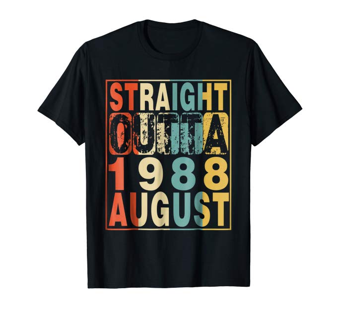 TshirtsLizado's tweet photo. Straight Outta Retro August 1988 30th Birthday Gift 30 years.

Order at Amazon now: https://t.co/zi1hdaA1jc

#tshirt #shirt #shirts #lizado #lizadotshirts #birthday #birthdaygift #styleusa #fashion #pinmytees https://t.co/iYQx1ba60q