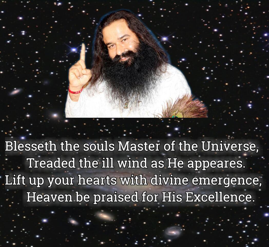 The entire cosmos is singing the glory of Almighty. 
Just #7DaysToMSGBirthday left now and fervour of devotees is at the crest.