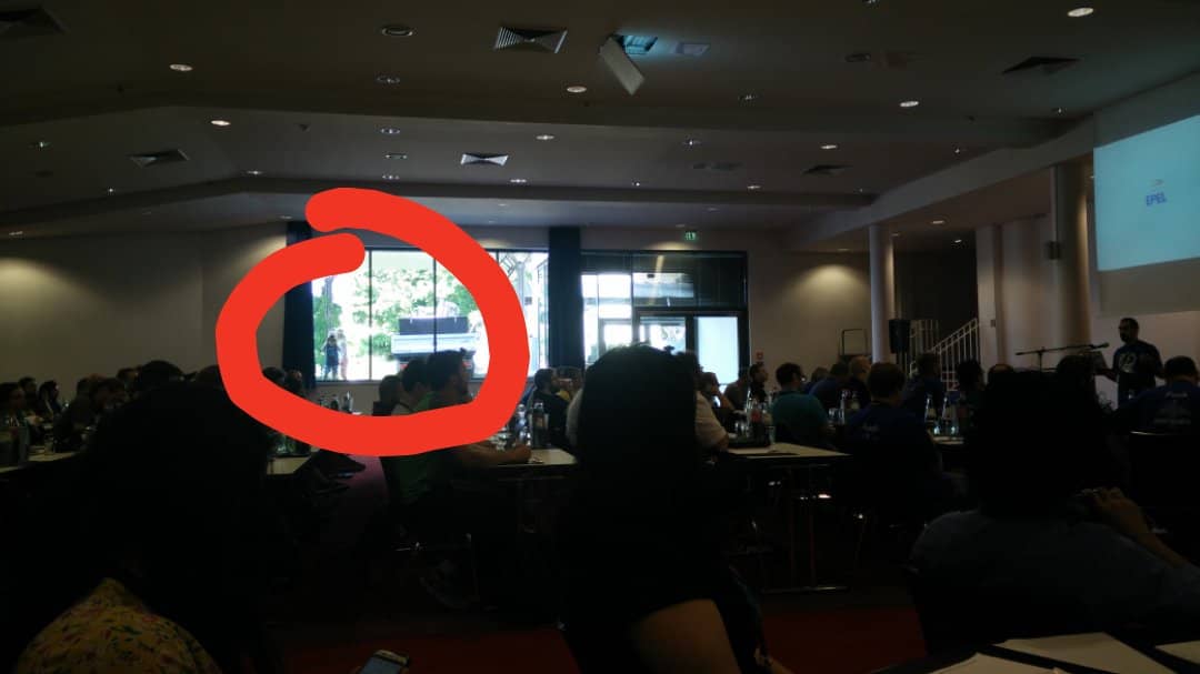 halaszdavid's tweet image. The next generation is peeking from outside #flock @fedora