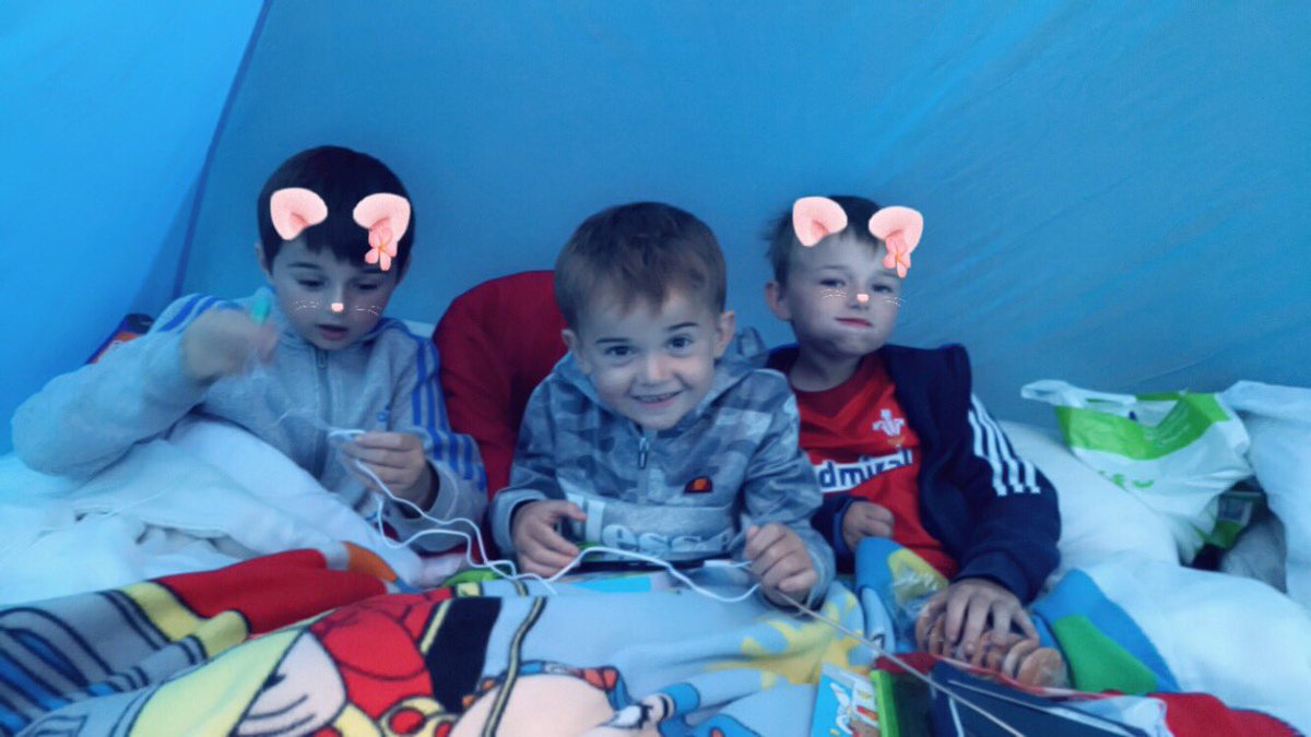 tammygriffiths2's tweet photo. @RhiwSyrDafydd we went camping ⛺️ in the garden last night pleased to say cai stayed there all night and loved it 💖 https://t.co/vEMo7YOHWS