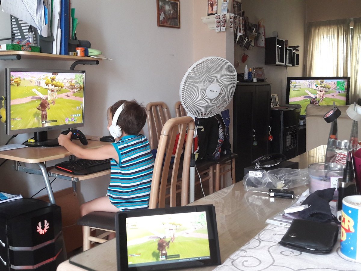 Looks like #Fortnite has taken over the house. :/