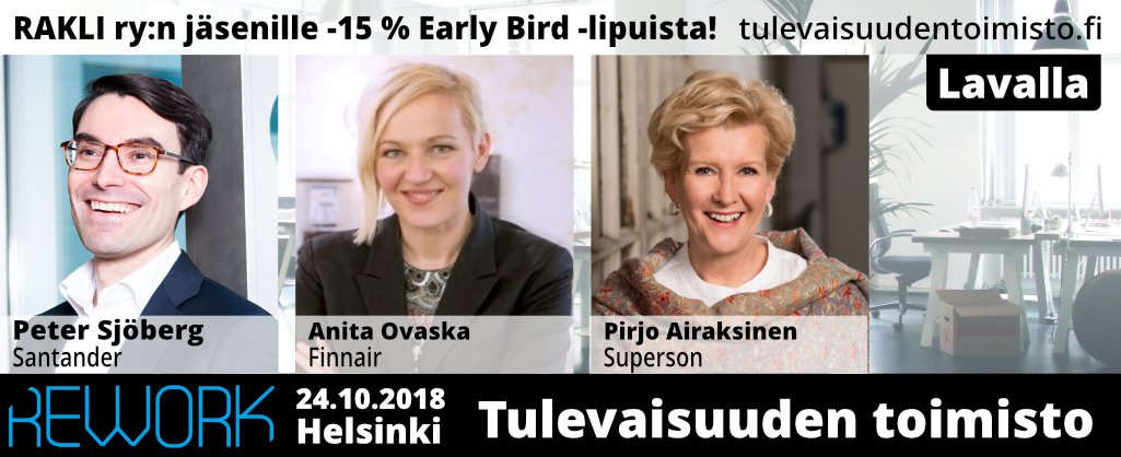 Kasvua voi odottaa vain jos kylvää siemenen. Opi miten innovaatioita viljellään #tulevaisuudentoimisto'on 24.10. Helsingissä tulevaisuudentoimisto.fi! <a href="/RAKLIry/">Rakli ry</a> jäsenille liput -15 % 
<a href="/SupersonTweets/">Superson</a> <a href="/peterhsjoberg/">Peter Sjöberg</a> <a href="/PirjoAiraksinen/">Pirjo Airaksinen</a> <a href="/anisova/">Anita</a> <a href="/FinnairSuomi/">Finnair</a>