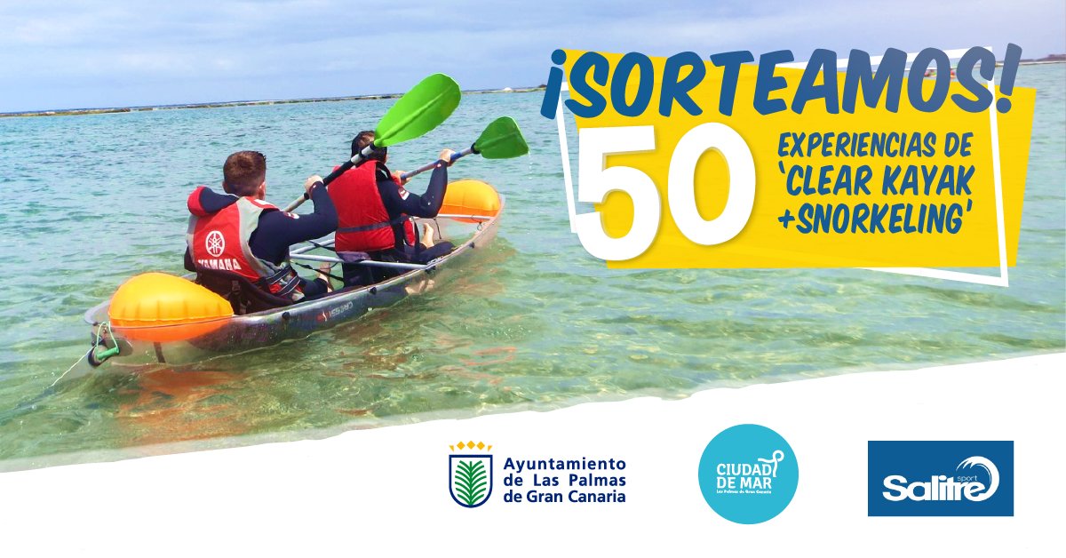 📣¡Ya conocemos a los ganadores del sorteo 'Descubre Las Canteras: clear kayak + snorkeling' que hemos realizado, en colaboración con <a href="/SalitreSport/">Salitre Sport</a>!  ¡Gracias a todos por participar!
