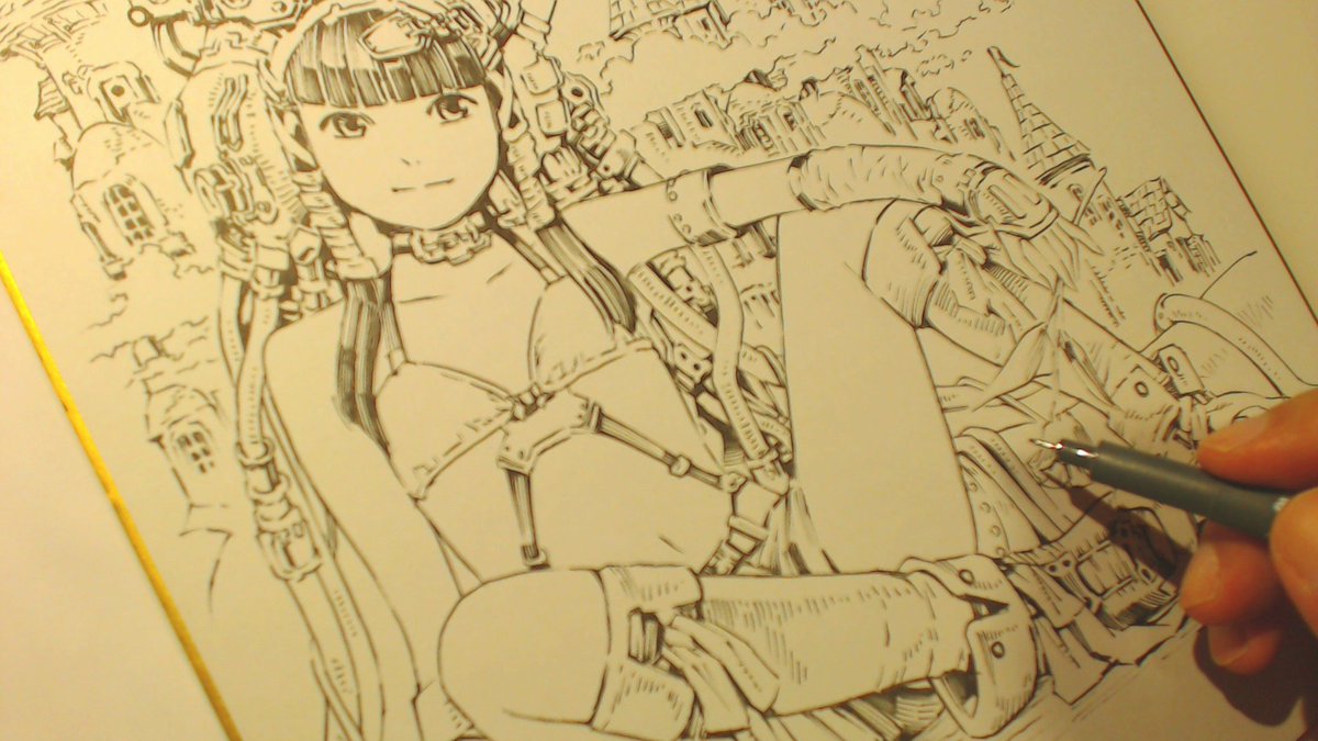 吉富昭仁 どこかのお姫様 ミリペンでdrawing 吉富昭仁 どこかのお姫様 ミリペンでdrawing