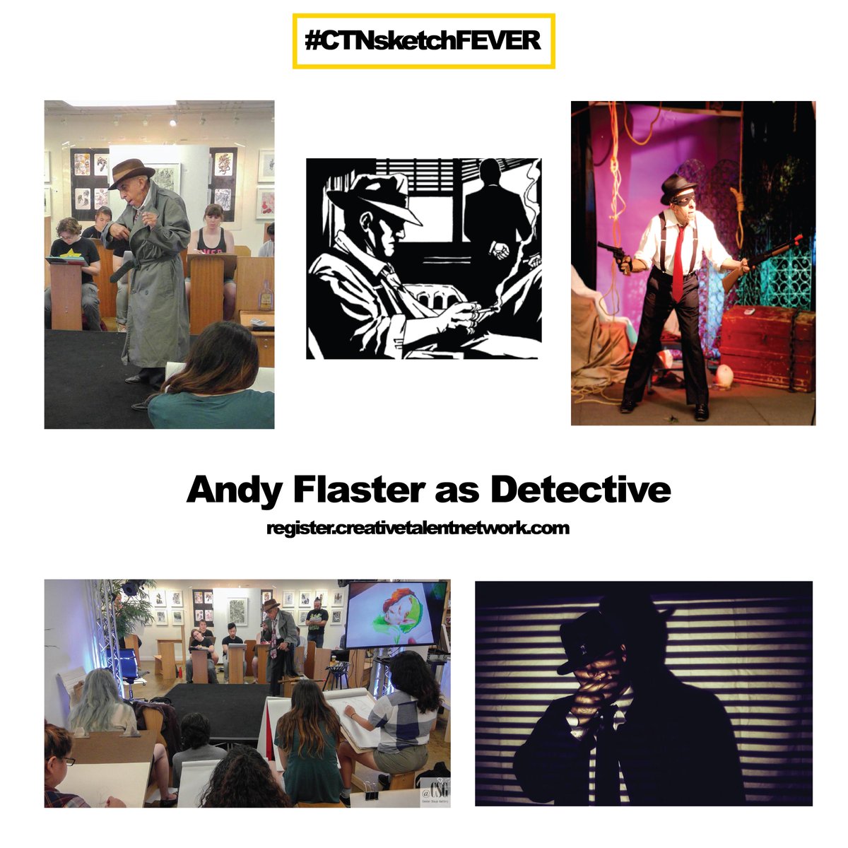 atcsg's tweet photo. Detective #AndyFlaster is on the case at #CTNSketchFEVER tomorrow night. He will leave no clues or any leads unturned. Help Solve the mystery, Grab your sketchpad &amp; pencil he will need all the help he can get. https://t.co/lk9PyfsPPh
 Andy Flaster 
https://t.co/nlf9k8IJD8 https://t.co/KGxuU8cLJ0