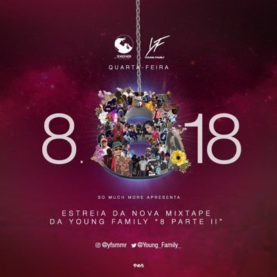 IamMuantale's tweet photo. Hoje as 20:30min estará diponível a nova mixtape da YF🏆 com título de 8. No passado foi o EP8 agora Mixtape8.#TREEKEY #YF2K18 #somuchmorerecord https://t.co/h9YPXbhBUp