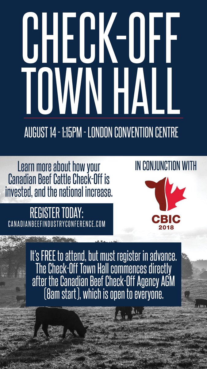 This is a rare opportunity to have all the check-off program providers in the same room so you can ask them all your check-off questions...

... and there’ll be cookies. 

See you ahead of <a href="/CDNBeefConf/">CDNBeef Conference</a>.