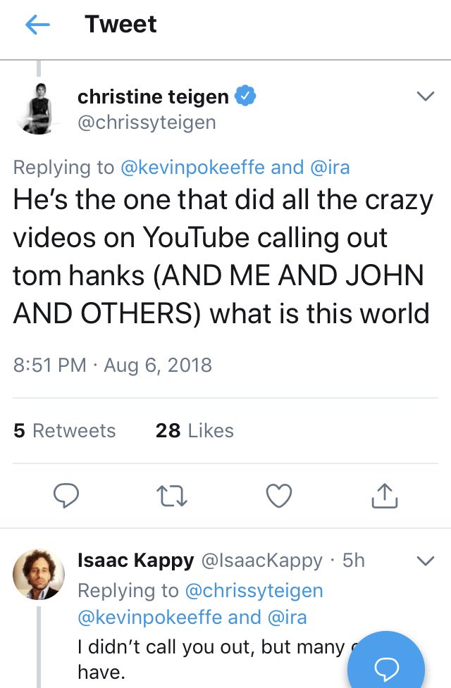 LizCrokin's tweet photo. Look at the numbers on my tweet blasting Chrissy Teigen compared to hers. Better yet, go to her tweet &amp; look at the comments. I have 82k followers, she has 10 million. Patriots we have come so far. Eyes Wide Open! Keep fighting &amp; praying.

#QAnon #Pizzagate #GreatAwakening https://t.co/L2yXc9WZtI