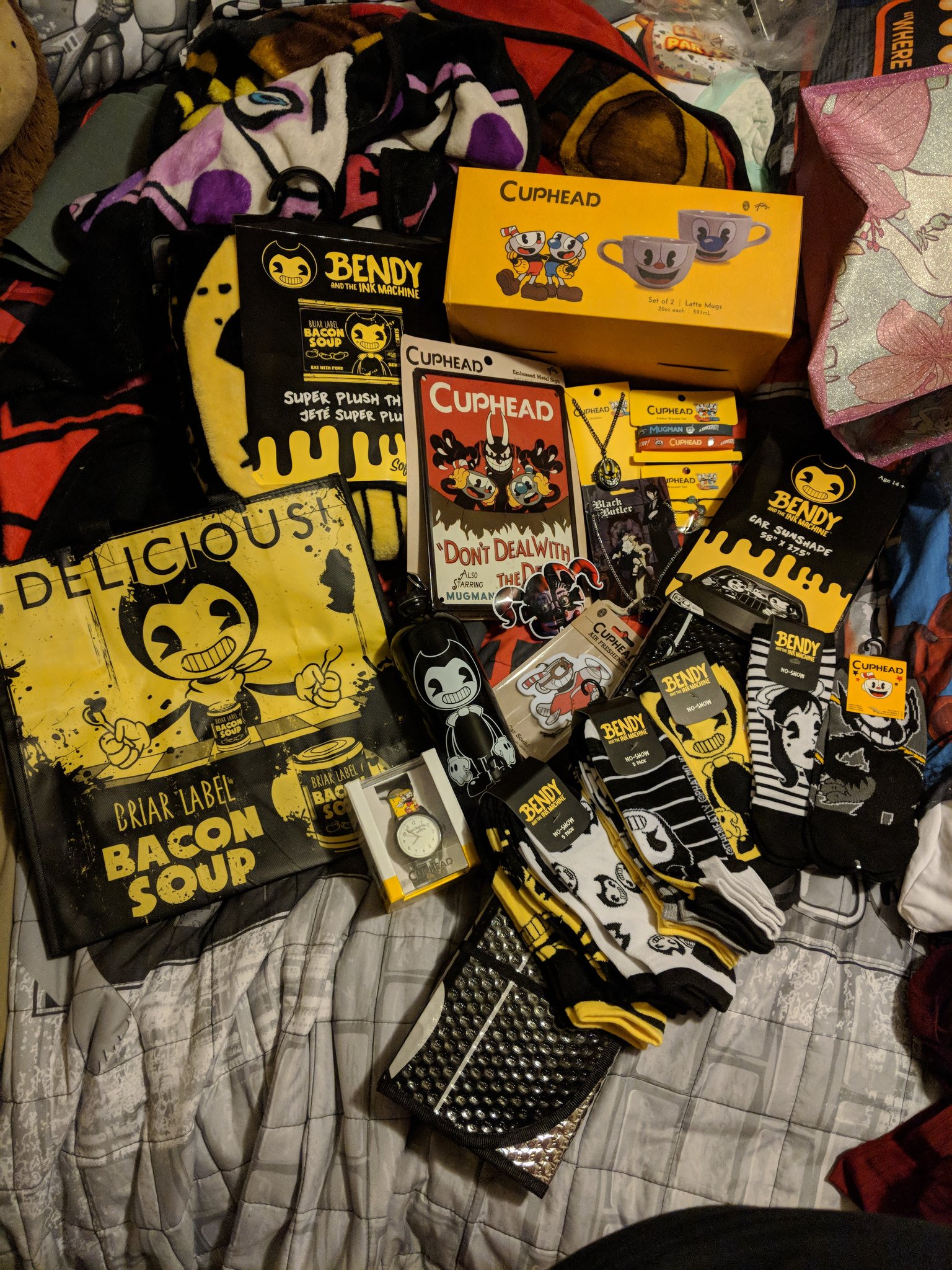Pirate Princess on X My HotTopic haul for today Cuphead BATIM FNAF BlackButler Obsessed I sware I don t have a problem. Oh BTW HT is having the Bag it event Buy
